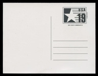 CVUX4 19c STAR & FLAG POSTAL BUDDY CARD #4 - Image 1 of 4