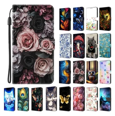 Patterned Wallet Flip Case Stand Cover for Oneplus 10T 11 10 Pro Ace Pro Nord 2T - Image 1 of 4