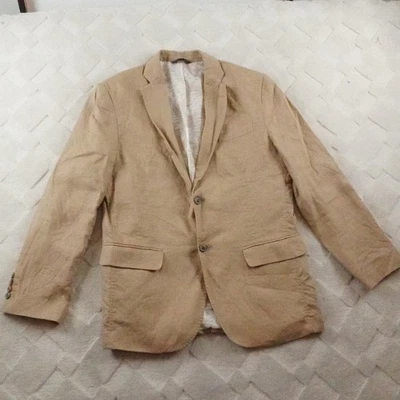 Tasso Elba Island Linen Blazer mens 36-38 Small Single Breasted Beige Formal - Image 1 of 4