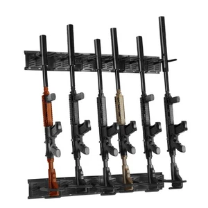 Gun Rack 6-Slot Indoor Metal Gun Rack Wall Mount Vertical Rifle Rack - Imagen 1 de 12