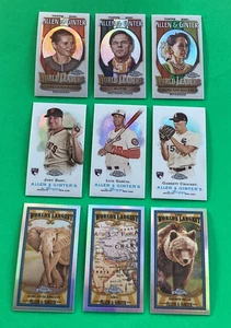 9 Diff INSERTS . 2021  TOPPS ALLEN GINTER  MINI CHROME REF  CARDS . L O O K - Picture 1 of 1