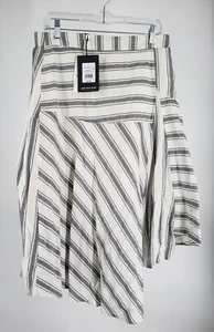 New NWT WHO WHAT WEAR Striped Midi Skirt Size 14 - Picture 1 of 9