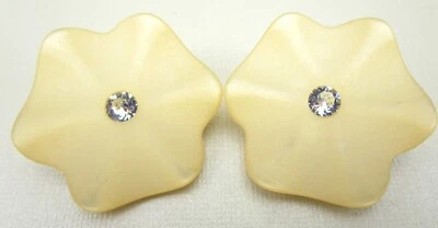 CHRISTINA DEFALCO ИТАЛИИ ЖЕЛТОВАТО-КОРИЧНЕВЫЙ СМОЛЫ СО СТРАЗАМИ ЦВЕТОК СЕРЬГИ НОВЫЙ БЕЗ ЯРЛЫКОВ $89 - Изображение 1 из 3