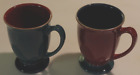 2 Denby Footed Speckled Stoneware Coffee Mugs England