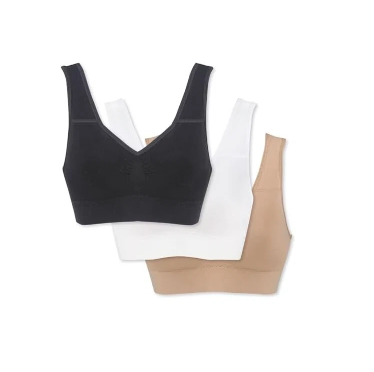 Genie Bra BBW 36CD Paquete de 3 Variedades Sin Costuras Inalámbrico Ajustable Nuevo Foto 1 de 4