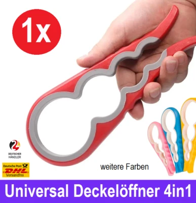 Deckelöffner Multiöffner Schraubdeckelöffner Universal Glas Deckel Öffner Opener - Bild 1 von 2