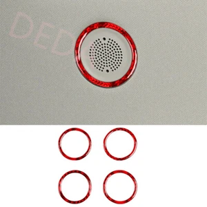 Tapicería de micrófono de techo de auto de fibra de carbono roja para Land Rover Defender 90 110 2020-25 - Imagen 1 de 12