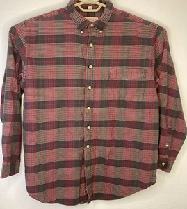 Northwest Territory Mens Large Button Shirt Cotton Long Sleeve Plaid Vintage - Picture 1 of 5