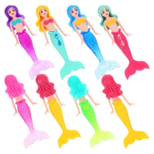 8 Pcs Mermaid Swimming Toys Child Dive for Water Play Little - Picture 1 of 12