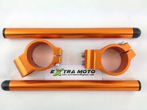 Kit semimanubri racing 50mm ergal CNC ALLUMINIO colore arancio - Foto 1 di 1