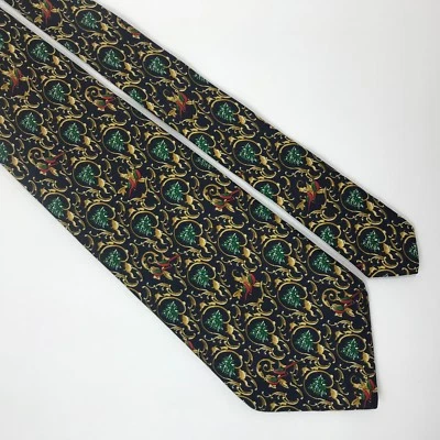 Corbata para hombre Nina Ricci 100 % seda patrón pájaro L 55" W 4" FS Foto 1 de 3
