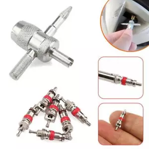 7Pc Tyre Valve Core With Remover Tools Schrader Valves For Car or Bike Repair AU - Picture 1 of 11