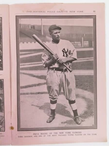 12. Juni 1915 POLIZEIBLATT mit Baseball's Fritz Maisel der New York Yankees - Bild 1 von 5