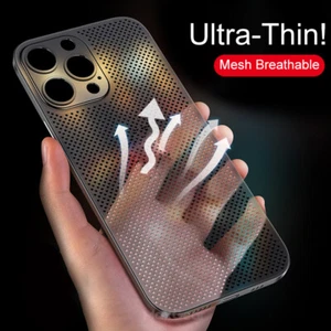 Case For iPhone 15 14 Pro Max 13 12 ShockProof Heat Dissipation Hard Mesh Cover - Picture 1 of 17
