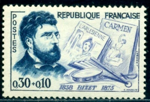 Rotes Kreuz 1960, G. Bizet, Komponist, L'Arlésienne, Carmen, Tamburin, Frankreich, 1313, MNH - Bild 1 von 2