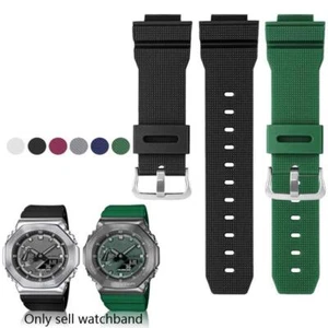 Cinturino orologio gomma 16 mm compatibile con Casio GA2100 GM2100 DW5600 DW6900 - Foto 1 di 31
