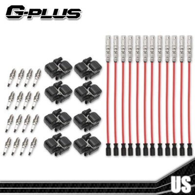 Fit For Mercedes-Benz C CL ML UF359 Ignition Coils & Iridium Spark Plugs & Wires - Image 1 of 4