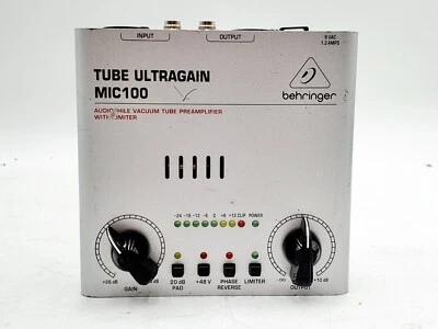 Preamplificador de micrófono de válvula Behringer Tube Ultragain MIC100 Foto 1 de 3