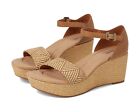 New Clarks Rose Ease Wedge Sandal Size 10 M Light Tan Ankle Strap NIB