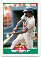 1989 Score Rookie & Traded Eddie Murray Los Angeles Dodgers #31T