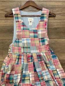 Vintage Susan Bristol Jumper Dress Size 4 Patchwork Plaid Vintage Midi USA - Picture 1 of 7