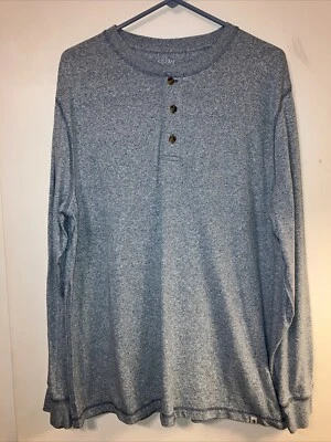 Men’s Ocean + Coast Henley Shirt, Blue, Size L - Image 1 of 3