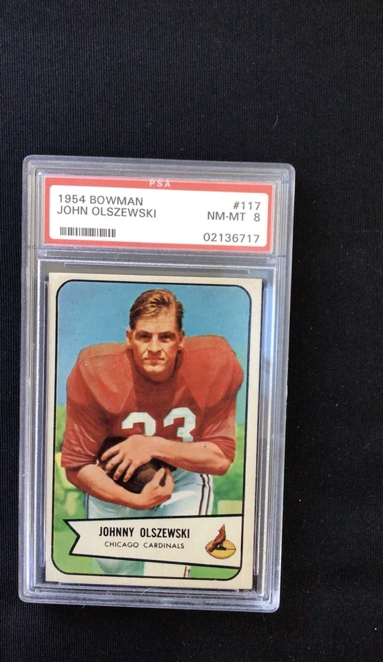 1954 Bowman #117 John Olszewski Psa8 CENTERED Set Break - Image 1 of 1