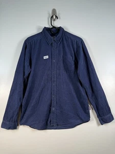 Patagonia Men Button Up Organic Cotton Preppy Corduroy Shirt Blue Sz M 21.5x28.5 - Picture 1 of 16