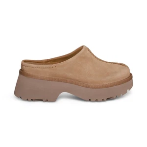 UGG NEW HEIGHTS CLOG CHESTNUT SUEDE SLIP ON WOMEN'S SHOES SIZE US 10/UK 8 NEW - Picture 1 of 5