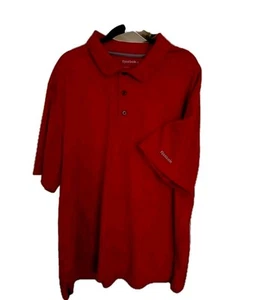 REEBOK Golf Mens Size 3XL Dark Red Short Sleeve Polo Shirt Sleeve Logo IMMACULAT - Picture 1 of 4