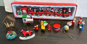 Weihnachtszug Set aus Holz 14 Teile Schaukelpferd Ornamente Giftco - Bild 1 von 11