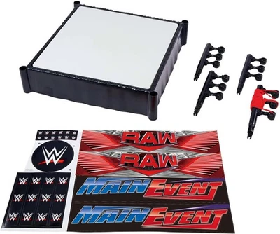 Mattel WWE Superstar Ring with Labels Main Event & RAW, Spring-Loaded Ring Mat - Image 1 of 4