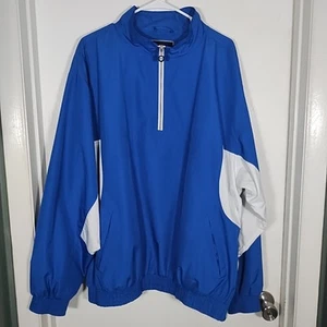 Holloway Herren XL blau weiß Windbreaker 1/4 Zip Pullover Jacke leicht - Bild 1 von 12