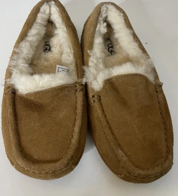 UGG Ascot мальчиков размер 2Y коричневый Athletic каштана замши поскользнуться на туфли - Изображение 1 из 4