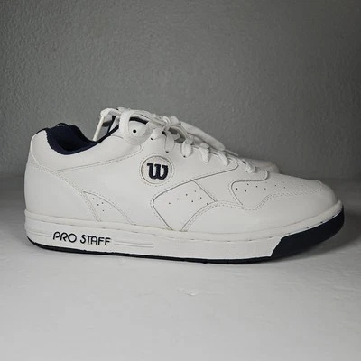 VTG Wilson Pro Staff Court Avenger tennis shoes White Leather Mens Size 9 US - Image 1 of 4