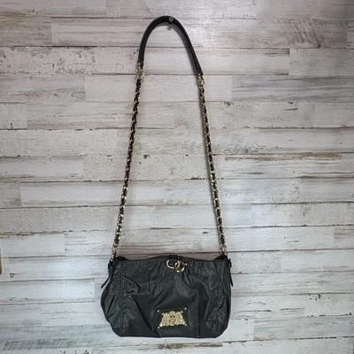 Bolso de Hombro Vintage Juicy Couture Cartera Tejido Cadena Dorada Correa Gris Brillante Foto 1 de 4