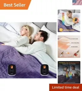 Luxurious Sherpa Heated Blanket - King Size with 12-Hour Auto Off Feature - Picture 1 of 9