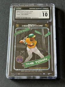 TP20 Topps Project 2020 Card #71 Rickey Henderson BEN BALLER Oakland A's CGC 10 - Picture 1 of 4