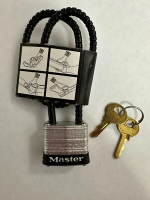 Master Lock Cable Gun Lock & 2 Keys (107 Gun Lock) - Image 1 of 2