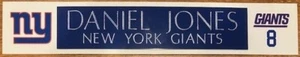 DANIEL JONES  NEW YORK GIANTS  FULL COLOR LOGO WITH ENGRAVED NAME PLATE - Picture 1 of 1