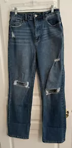 And Now This Women's Jeans Size 28 Blue Denim Distressed with Manufacture Rips - Picture 1 of 4