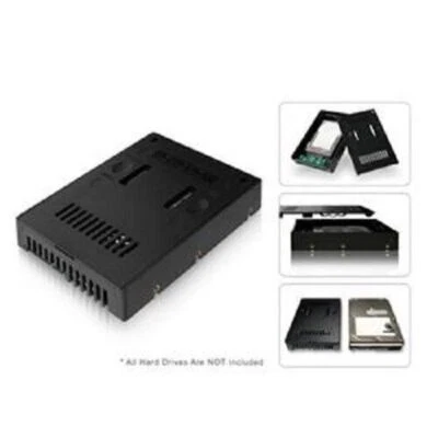 Icy Dock MB882SP-1S-2B 2.5 to 3.5 HDD SSD SATA Converter Black - Image 1 of 4