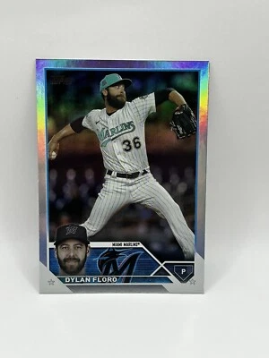 2023 Topps Update Dylan Floro Rainbow Foil #US92 Miami Marlins - Image 1 of 2