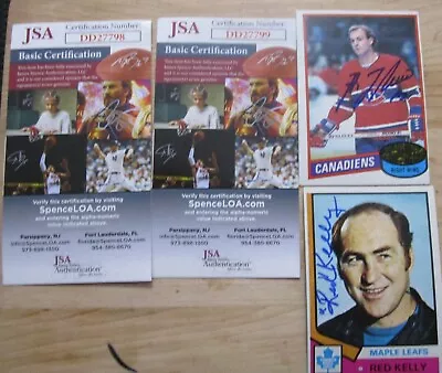 GUY LAFLEUR 1974-75 OPC O-PEE-CHEE RED KELLY SIGNED &COA - Image 1 of 3