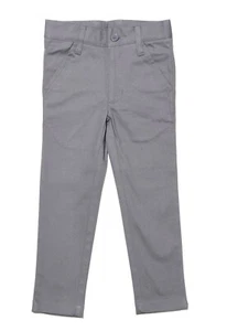 Pants Boys Toddler Adjustable Waist Chino Slim Fit stretch Casual Black Khaki - Picture 1 of 46