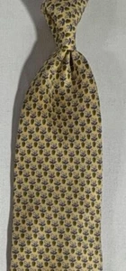 SALVATORE FERRAGAMO KOMPLETT SEIDE ITALIENISCH HERGESTELLT WIEDERHOLENDE REIHEN TOPFPFLANZEN KRAWATTE - Bild 1 von 4