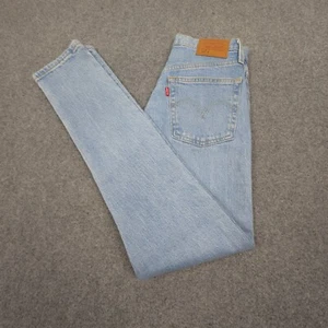 Pantalones de mezclilla ajustados informales Levi's Jeans para mujer 24 azules 501 logotipo GRANDE E talla 24x29 - Imagen 1 de 12