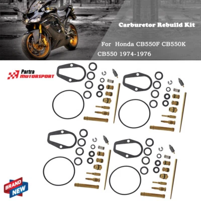 Kit de reparación de reconstrucción de carburador 4 X para Honda CB550F CB550K CB550 1974-1976 Foto 1 de 4