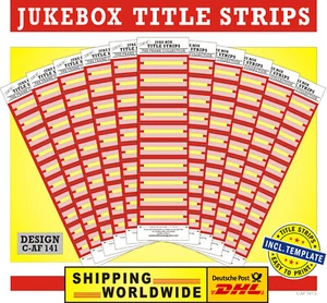 (Caf141) ⭐ 120 Jukebox TITLE STRIPS ⭐ blank sheeds for ROCK-OLA, WURLITZER... - - Picture 1 of 4