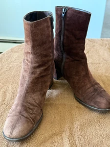 Enzo Angiolini Brown Suede Ankle Boot 9M - Picture 1 of 14